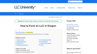 How to Form an LLC in Oregon (free online course) | LLC University®
