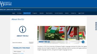 About the ELI | English Language Institute - WordPress at UD