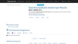 Epsonline epsbooks student login Results For Websites Listing