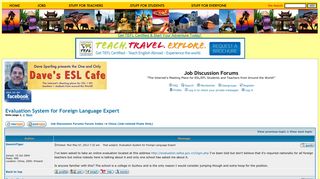 Job Discussion Forums :: View topic - Evaluation System for ...