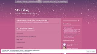 Databases Logins & Password | My Blog | Page 5