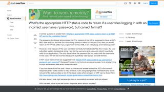 What's the appropriate HTTP status code to return if a user tries ...