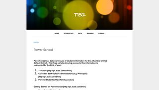 Power School - TIS2 - Google Sites