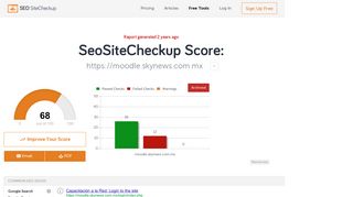 moodle.skynews.com.mx SEO Report | SeoSiteCheckup.com