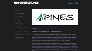 PINES (gapines.org) - Reference Logs