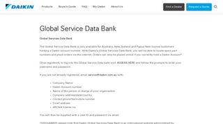 Global Service Data Bank | Daikin