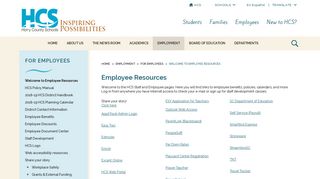 For Employees / Welcome to Employee Resources