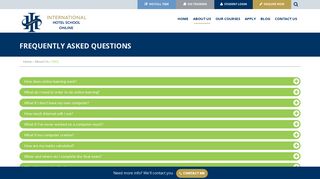 IHS Frequently Asked Questions (FAQ's) - International Hotel School