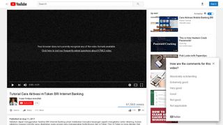 Tutorial Cara Aktivasi mToken BRI Internet Banking - YouTube