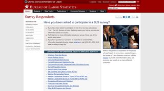 BLS Survey Respondent : U.S. Bureau of Labor Statistics