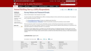 annual refiling survey notice emails - Bureau of Labor Statistics