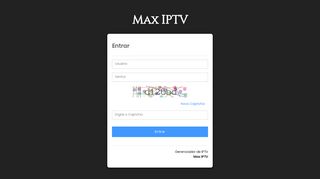 Max IPTV - IPTV - Entrar