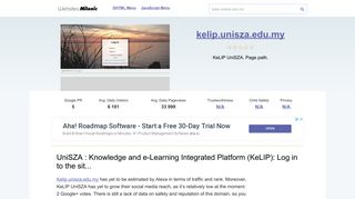 Kelip.unisza.edu.my website. UniSZA : Knowledge and e-Learning ...