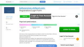 Access kellyservices.skillport.com. Registration/Login Form