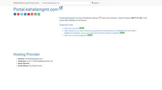 Portal.kahalamgmt.com Error Analysis (By Tools)