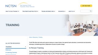 Training | The National Child Traumatic Stress Network - NCTSN