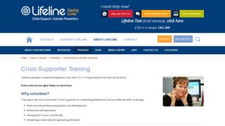 Telephone Volunteer Training - Lifeline Australia