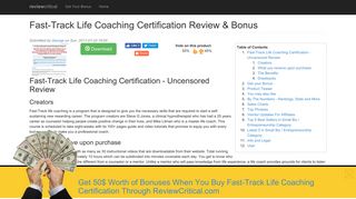 Fast-Track Life Coaching Certification - http://www.lifecoachingcertified ...
