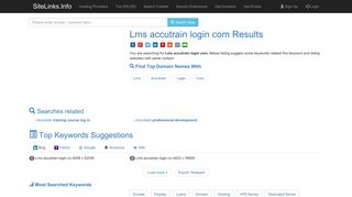 Lms accutrain login com Results For Websites Listing - SiteLinks.Info