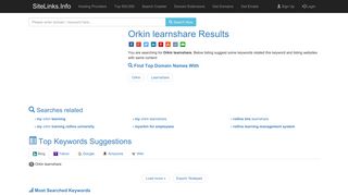 Orkin learnshare Results For Websites Listing - SiteLinks.Info
