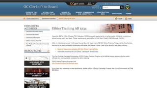 Orange County, California - Ethics Training AB 1234