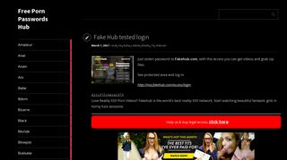 Fake Hub tested login - Free Porn Passwords Hub