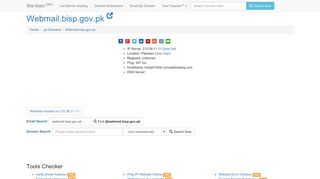 Webmail.bisp.gov.pk - Site-Stats .ORG