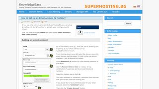 How to Set Up an Email Account (a Mailbox)? - Superhosting