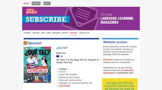 Mgm/subscribe > Language - Mary Glasgow Magazines