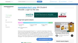 Access mastudent.tiu11.org. MA Student Moodle: Login to the site