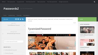 Tyrannized Password | PasswordsZ