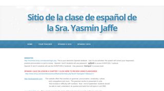 For students - Sitio de la clase de español de la Sra. Yasmin Jaffe