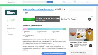 Access ali6.acceleratelearning.com. ALI Global Login