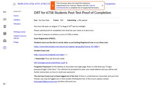 DRT for 6758 Students Post-Test Proof of Completion