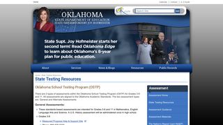 State Testing Resources | Oklahoma State Department of Education