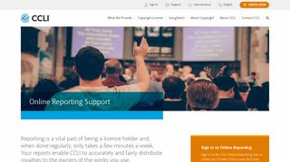 Online Reporting Support – CCLI