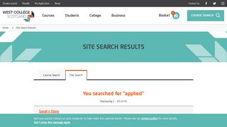 Site Search Results - West College Scotland