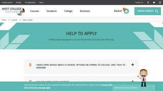 Help to apply - West College Scotland
