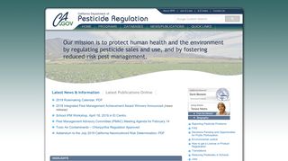California Department of Pesticide Regulation Home Page