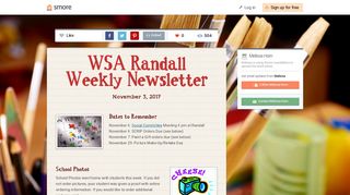 WSA Randall Weekly Newsletter | Smore Newsletters for Education