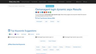Osmanager4 login dynamic aspx Results For Websites Listing