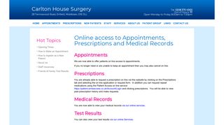 Online access to Appointments, Prescriptions and Medical Records ...
