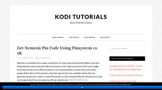 Get Nemesis Pin Code Using Pinsystem co uk | KODI Tutorials