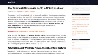 How To Generate Nemesis PIN 2018 (3 Steps) | Kodi PIN