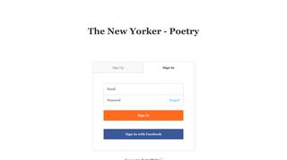 Submittable Sign In - The New Yorker - Poetry Submission Manager