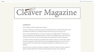 Cleaver Magazine Submission Manager - Submittable