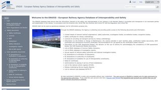 ERADIS - European Railway Agency Database of Interoperability and ...