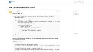 How can log-in using $http.post? - Ionic