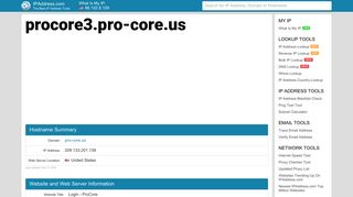Login - ProCore - procore3.pro-core.us | IPAddress.com
