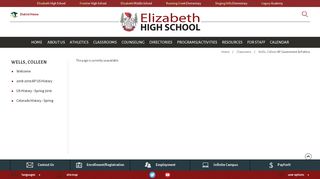 Wells, Colleen / AP Government & Politics - Elizabeth School District
